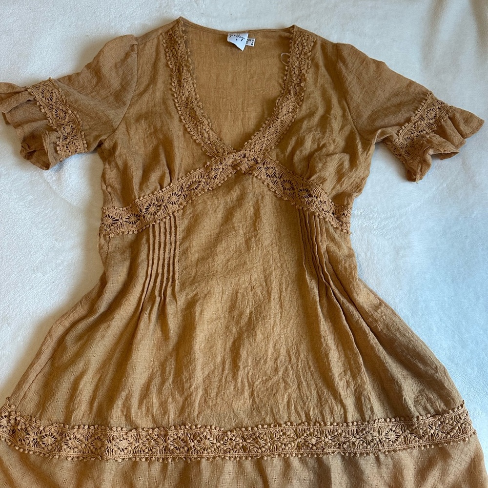 Yellow hippie dress